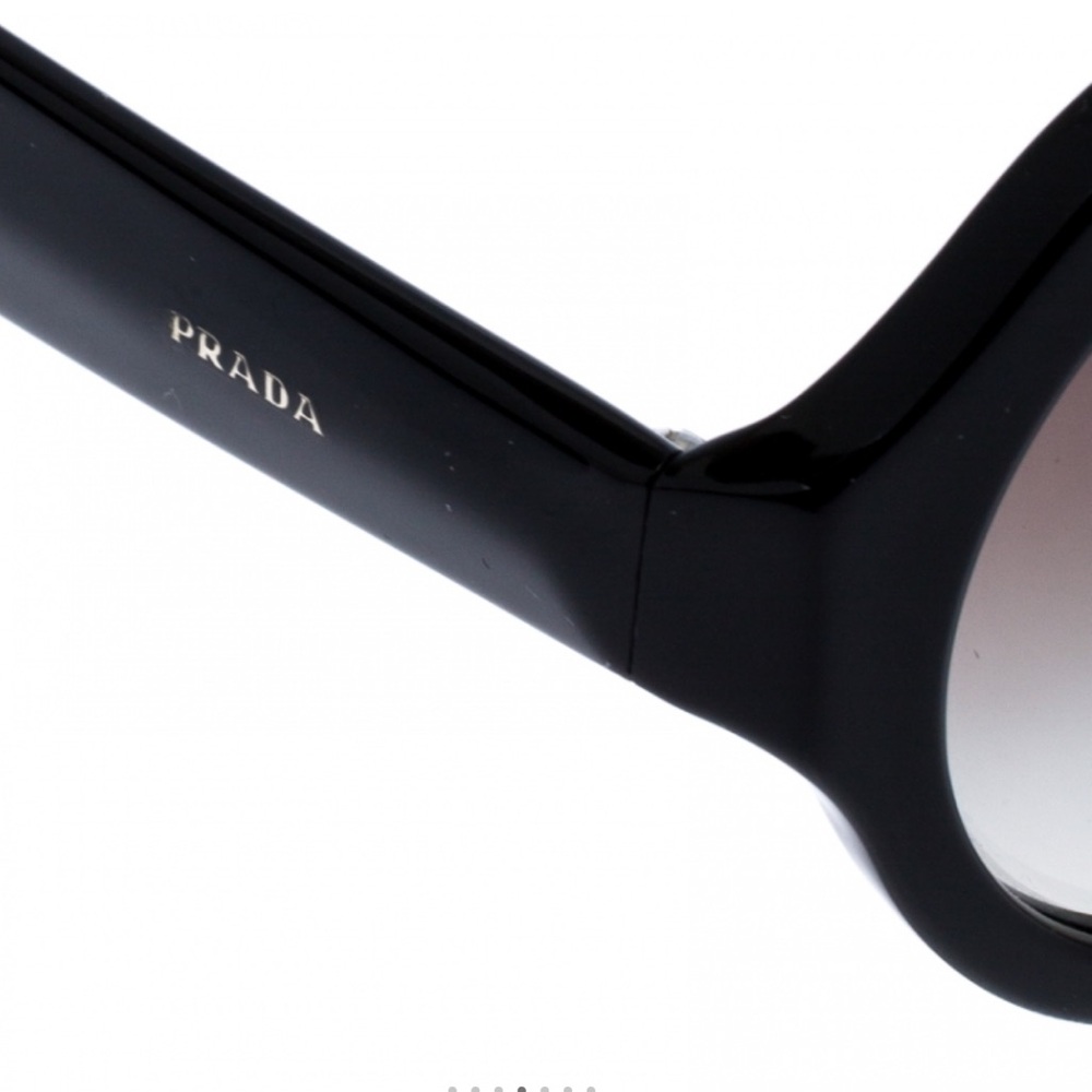 Prada Black Round Sunglasses with Gradient Lenses - Picture 3 of 12